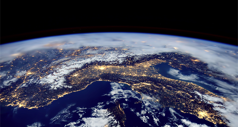 Measuring the height of earth from space